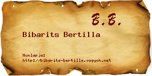 Bibarits Bertilla névjegykártya